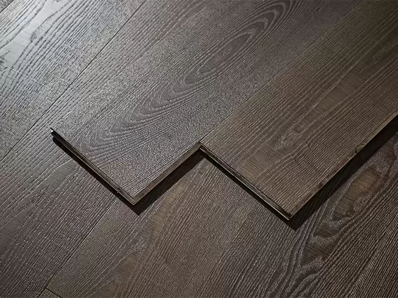 White Ash Herringbone Flooring